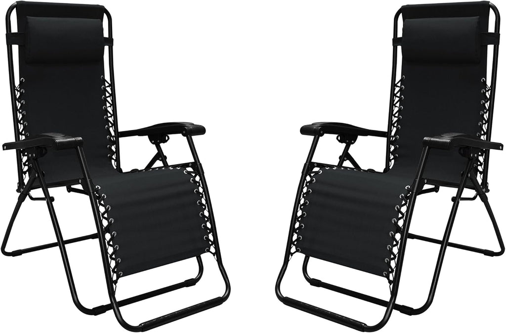 Black Zero Gravity Chair 2 Pack C25090