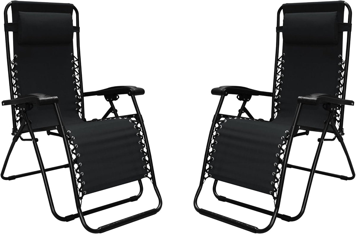 Black Zero Gravity Chair 2 Pack C25090