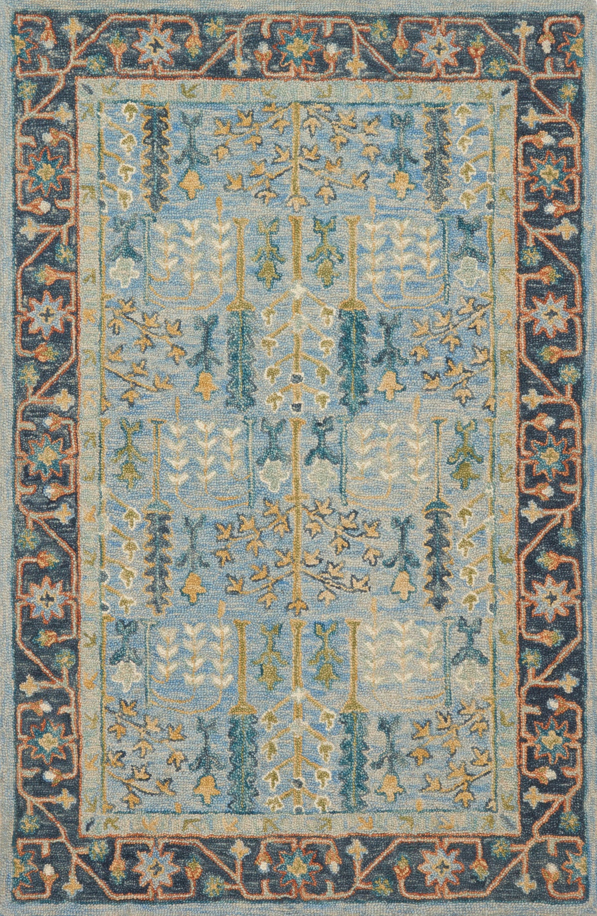 Lt Blue Dk Blue Rug Y2540