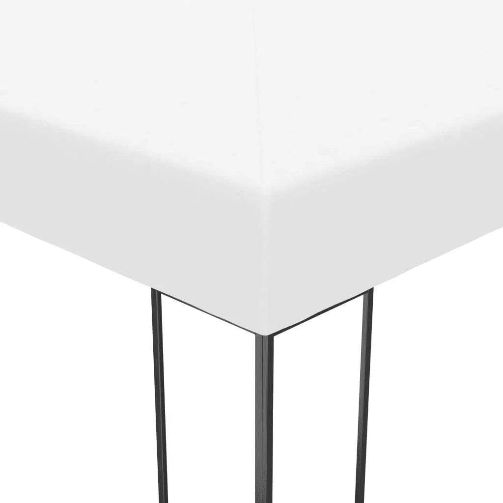 White Powder-Coated Steel Garden Gazebo X386949