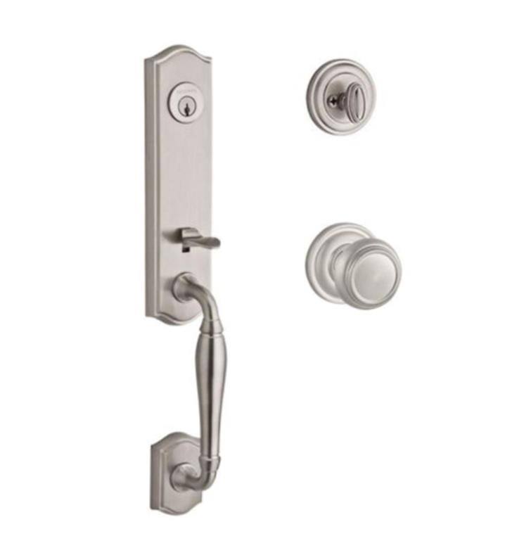 Reserve Single Cylinder Handleset with Traditional Round Rose in Bright Chrome O504273
