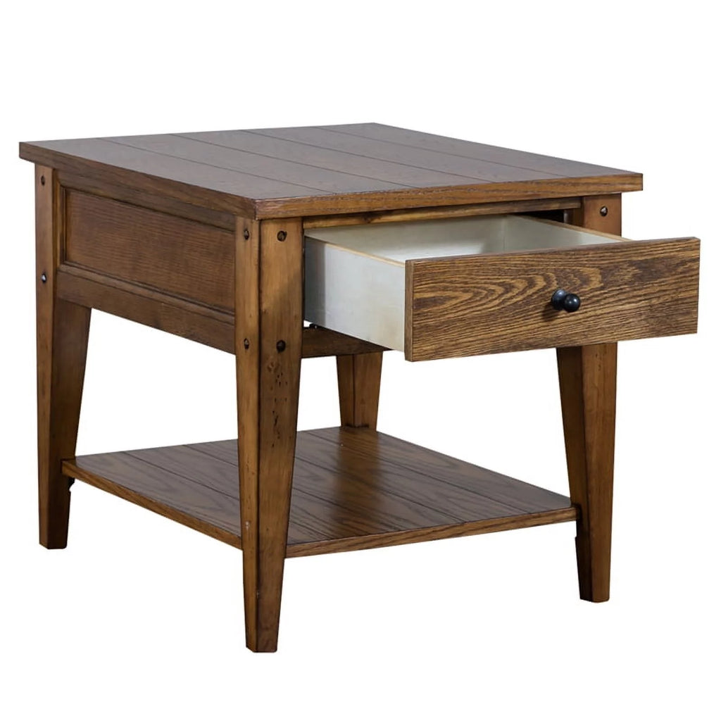 Oak Square End Table Set H32350