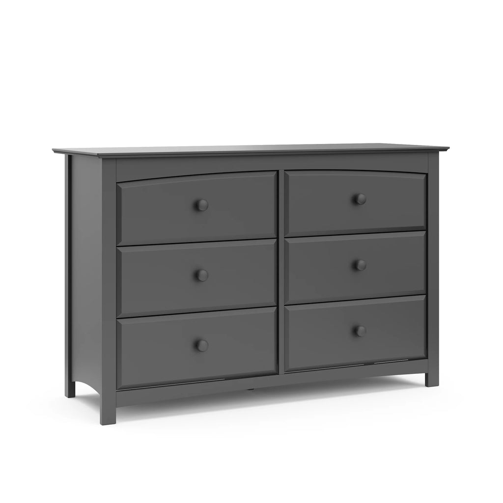 White 6 Drawer Double Dresser A5464
