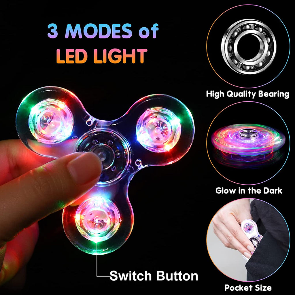 LED Light Up Fidget Spinners 2 Pack S770772