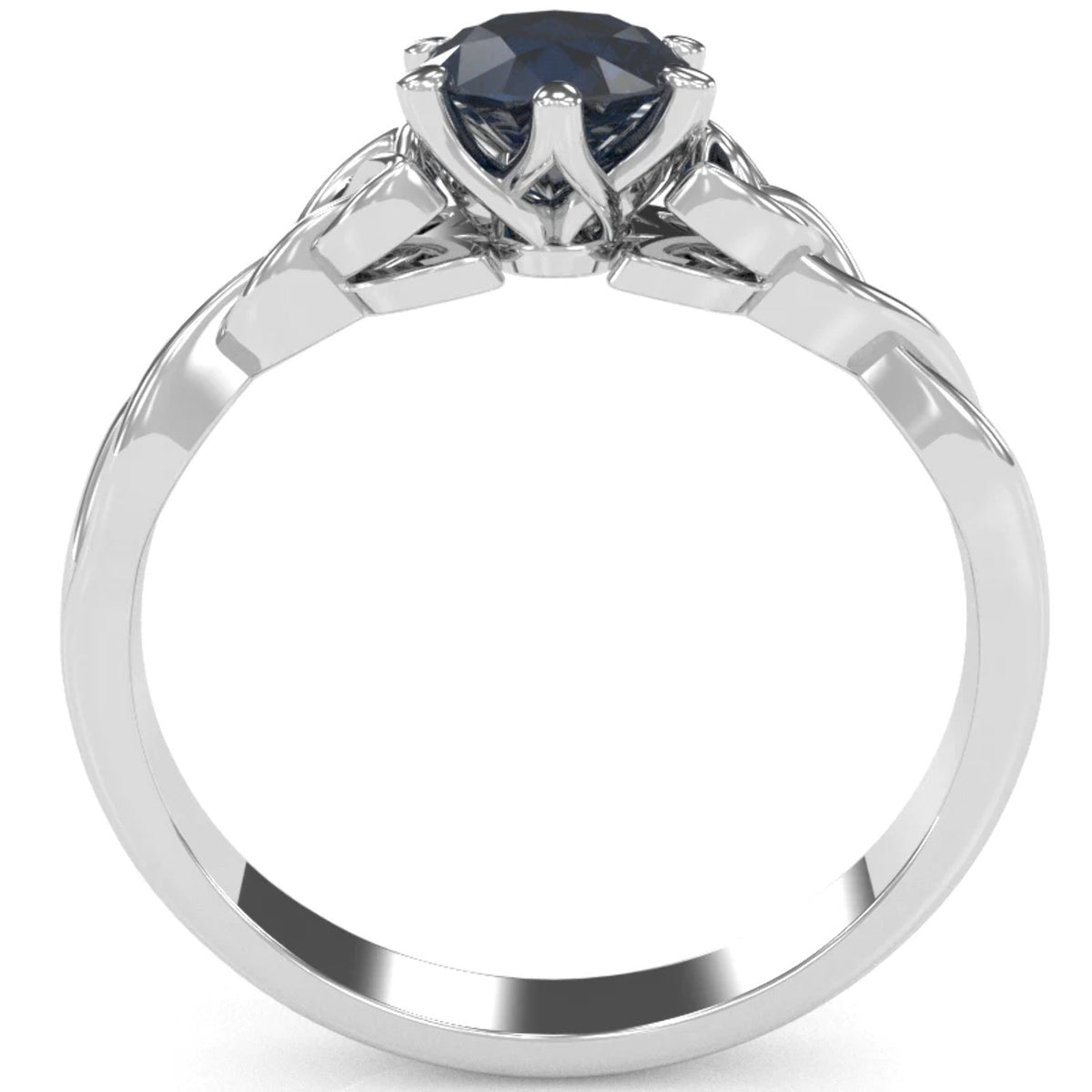 Sapphire Engagement Ring In 14k White Gold A19659