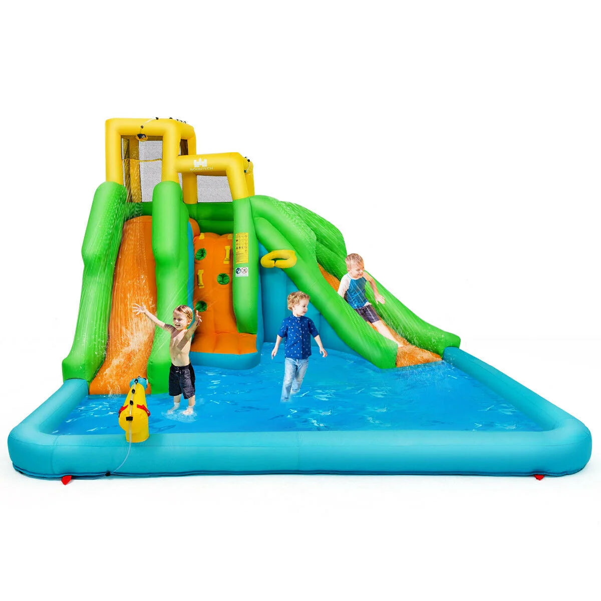Inflatable Bounce House with 2 Slide and Climbing Wall N91351