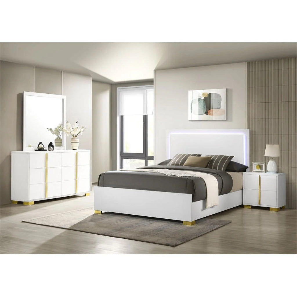 5 Piece Contemporary Wood Eastern King Bedroom Set H769