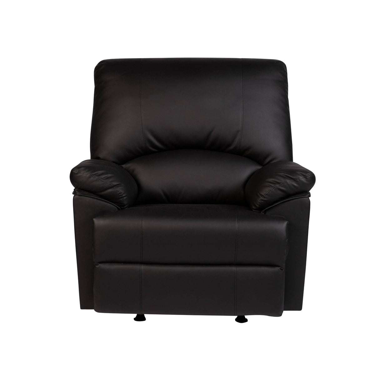 Black Bonded Leather Massage Rocker Recliner H88684