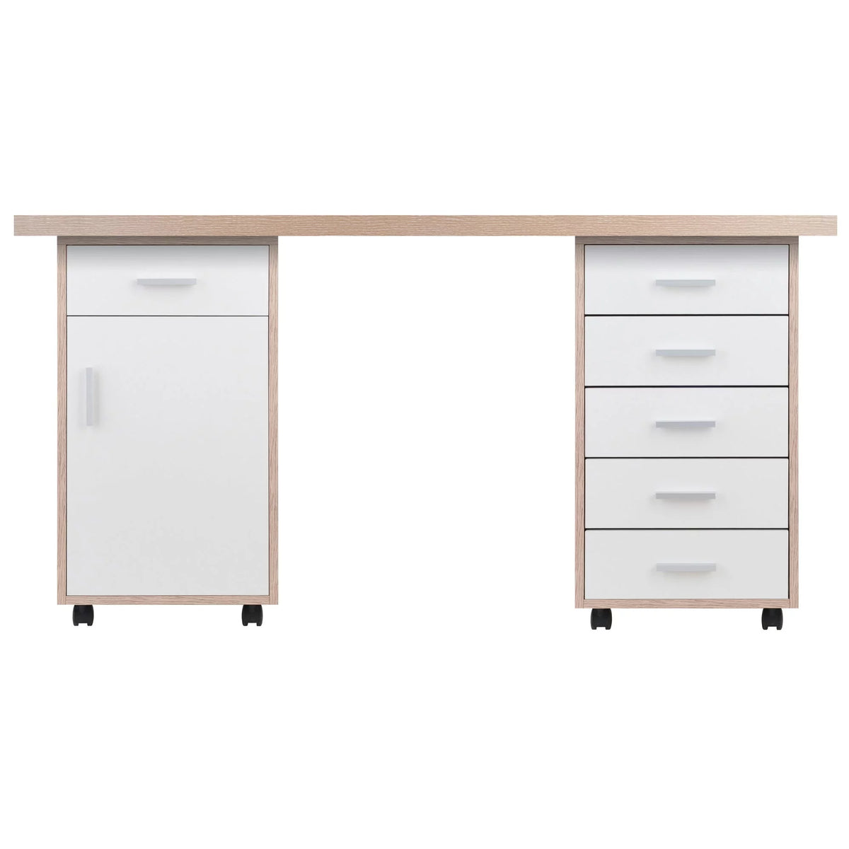 Storage Cabinet 1-Drawer Reclaimed Wood White F691