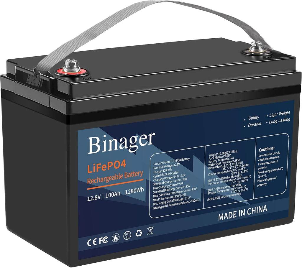 12V 100Ah Lithium Iron Phosphate Battery A29053