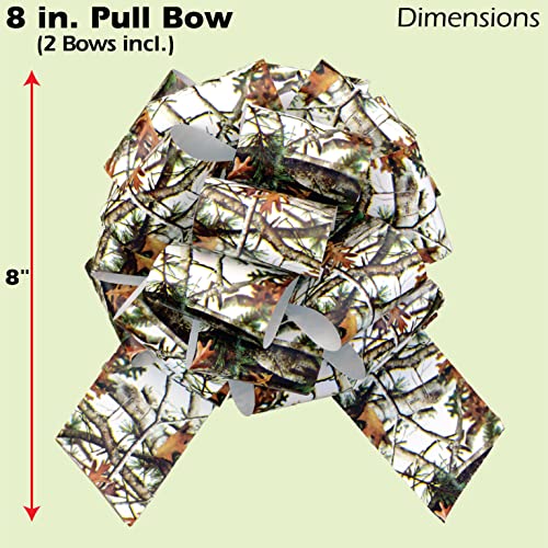 White Camo Ribbon & Bows Gift Wrapping Kit F37563
