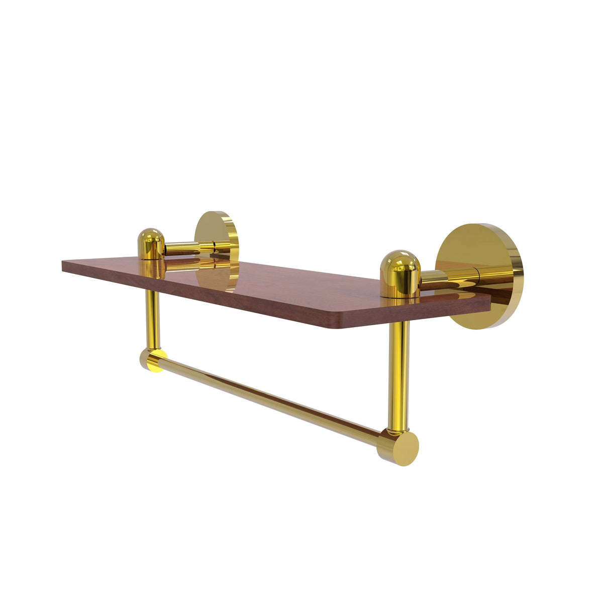 Solid IPE Ironwood Shelf with Integrated Towel Bar Y61926