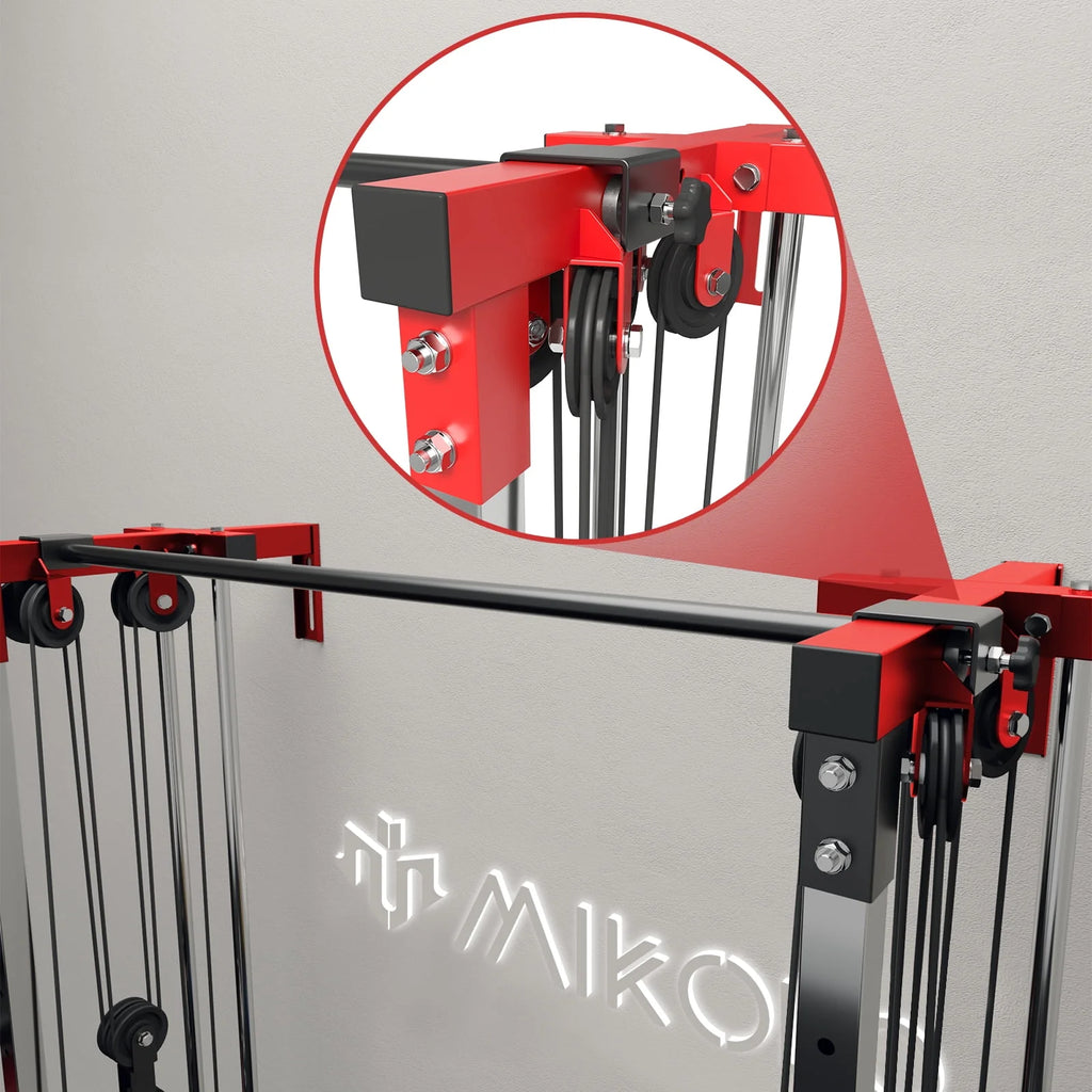 Wall Mount Cable Crossover Machine with 18 Positions Dual Pulley System I26163