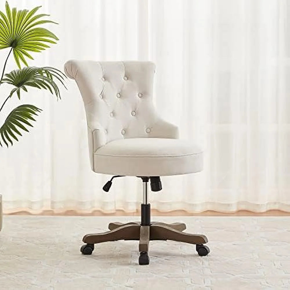 Adjustable Swivel Linen Fabric Office Chair with Wheels G515