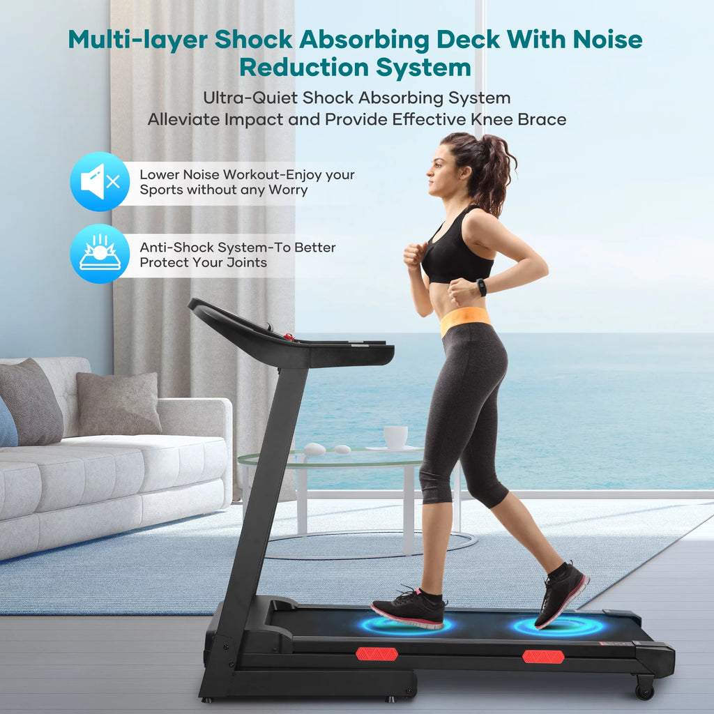 17 Wide Electric Folding Treadmill with Auto Incline M925