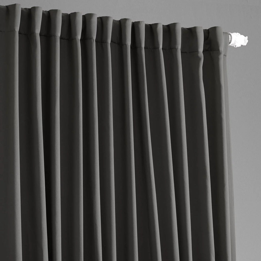 Anthracite Grey Extra Wide Blackout Curtain, 100W X 120L T897069