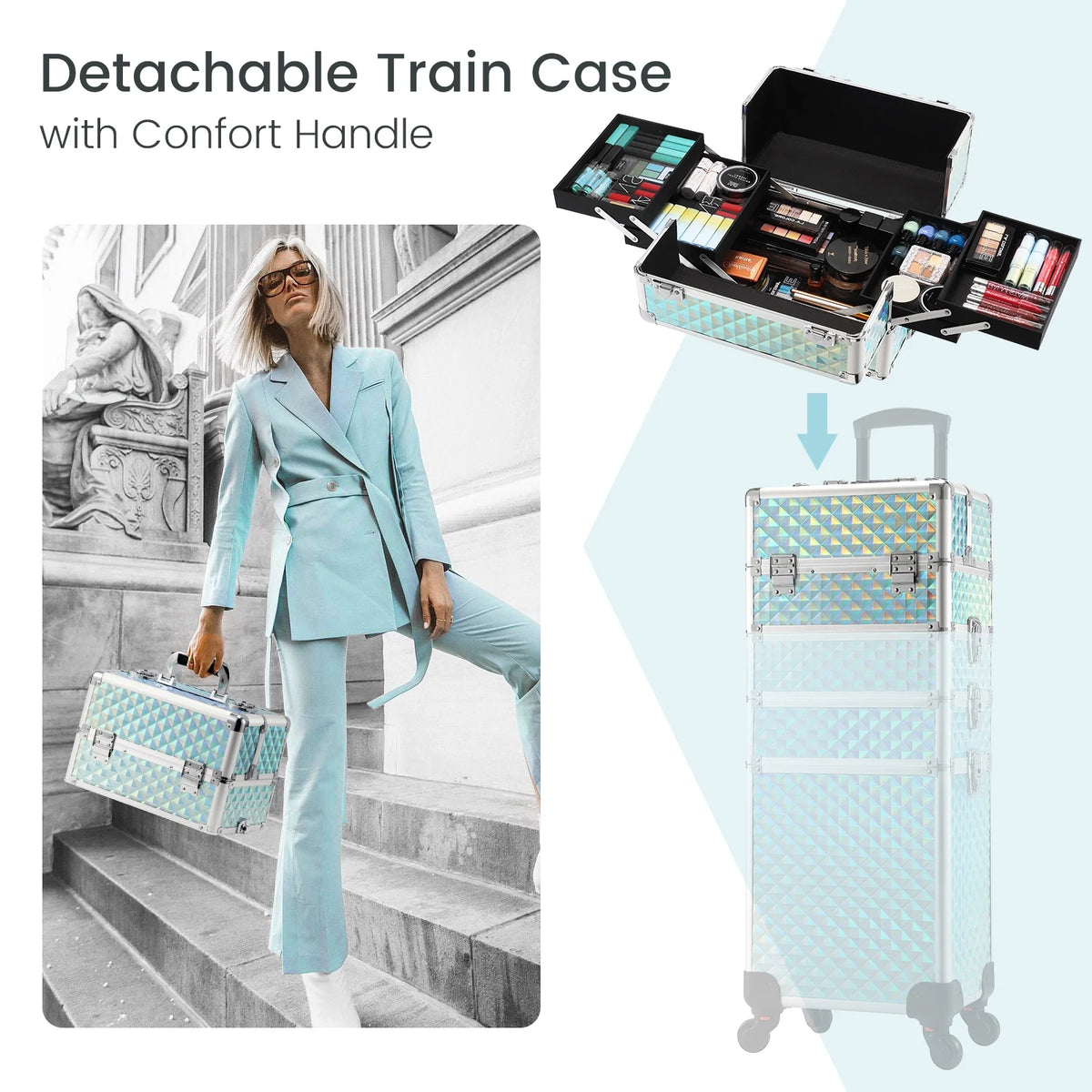 Large Rolling Makeup Train Case K804774