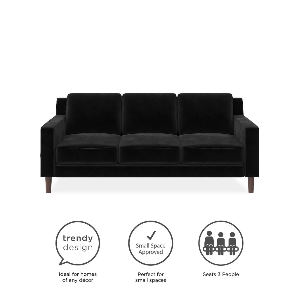 Green Velvet 3 Seater Sofa O9696