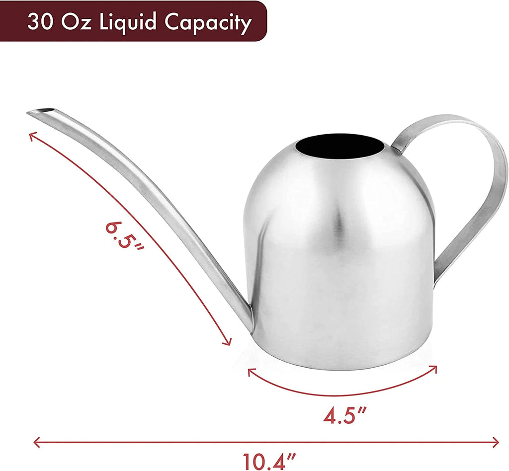 30oz Metal Stainless Steel Watering Can U350