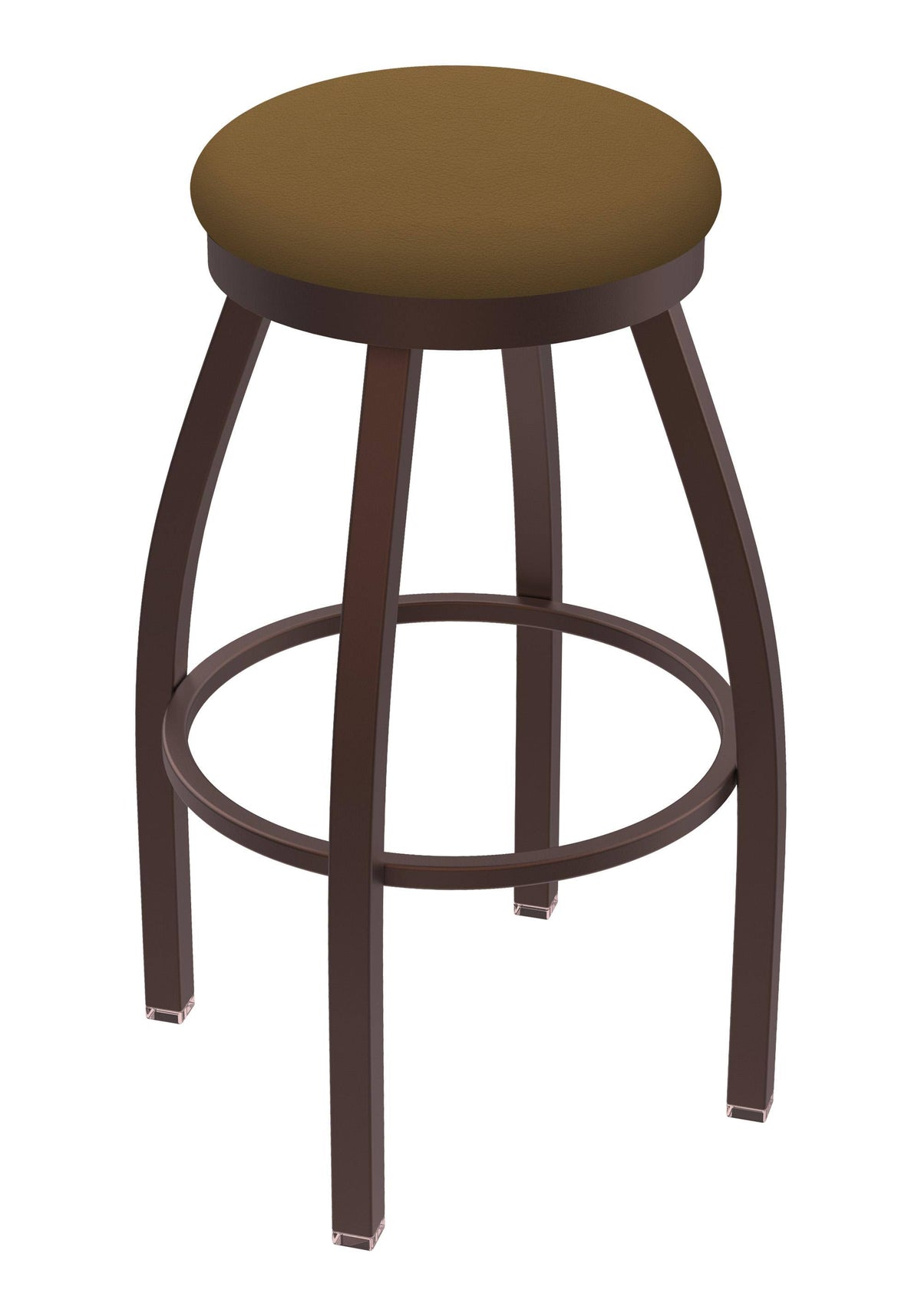 25x22 Swivel Counter Stool with Bronze Finish and Saddle Seat W284