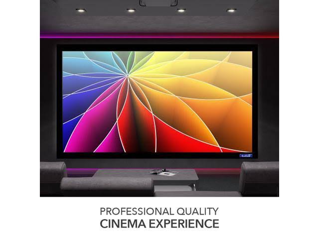 110-inch Fixed Frame Projector Screen 16:9 4K HD 1.0 Gain Acoustic White H420630