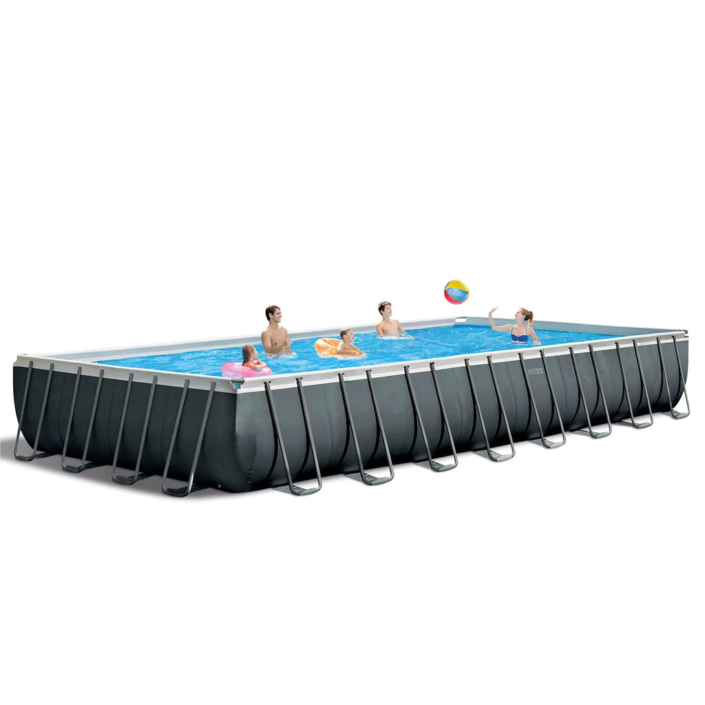 24' x 12' x 52 Rectangular Frame Swimming Pool with Pump L858