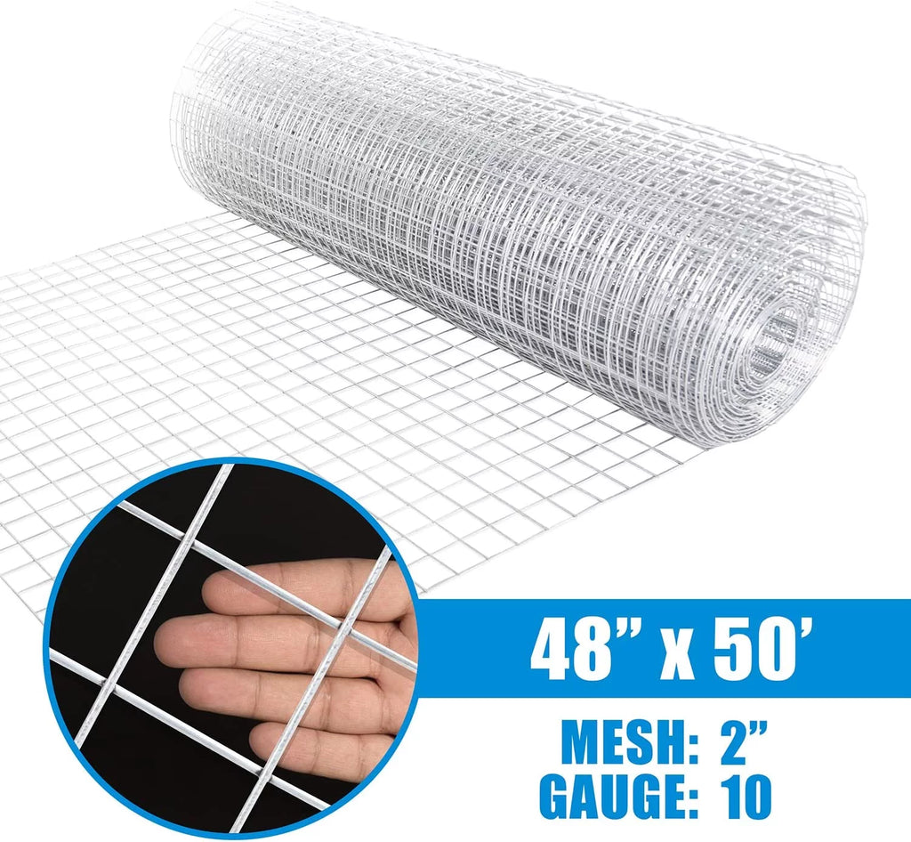 10 Gauge Galvanized Welded Wire Fence 4 ft. x 50 ft. F687