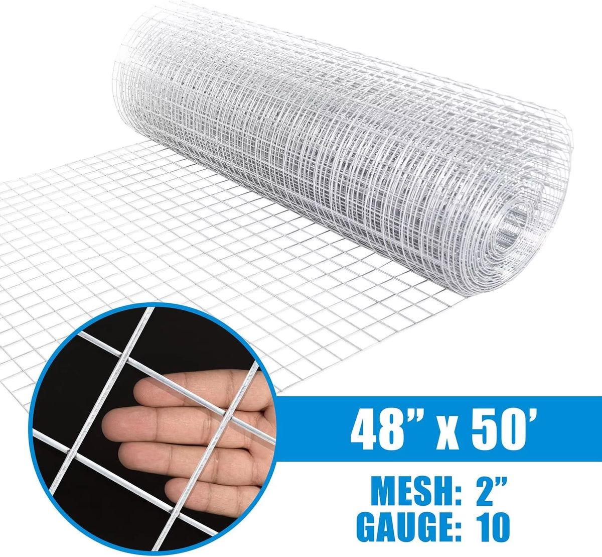 10 Gauge Galvanized Welded Wire Fence 4 ft. x 50 ft. F687