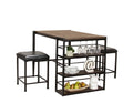 Rustic Elm Industrial 3 Piece Counter Height Pub Table Set E34803