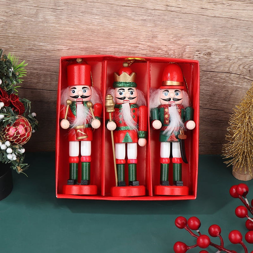 1Pc 12.5CM Nutcracker Puppet Soldier Pendant Christmas Decor Ornament N901963