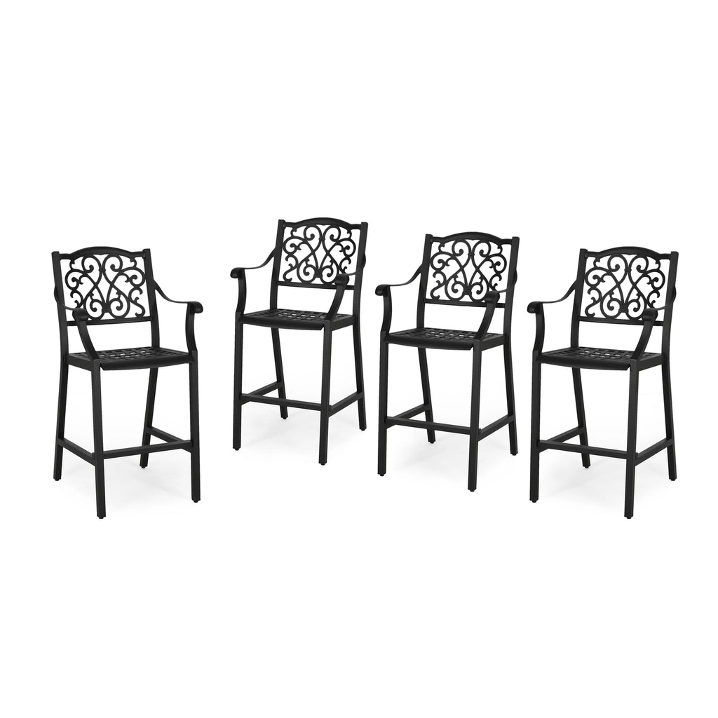 Set of 4 Aluminum Barstools C9385