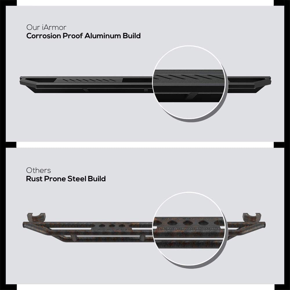6.5in Side Armor Aluminum Running Boards Nerf Bar Step H732554