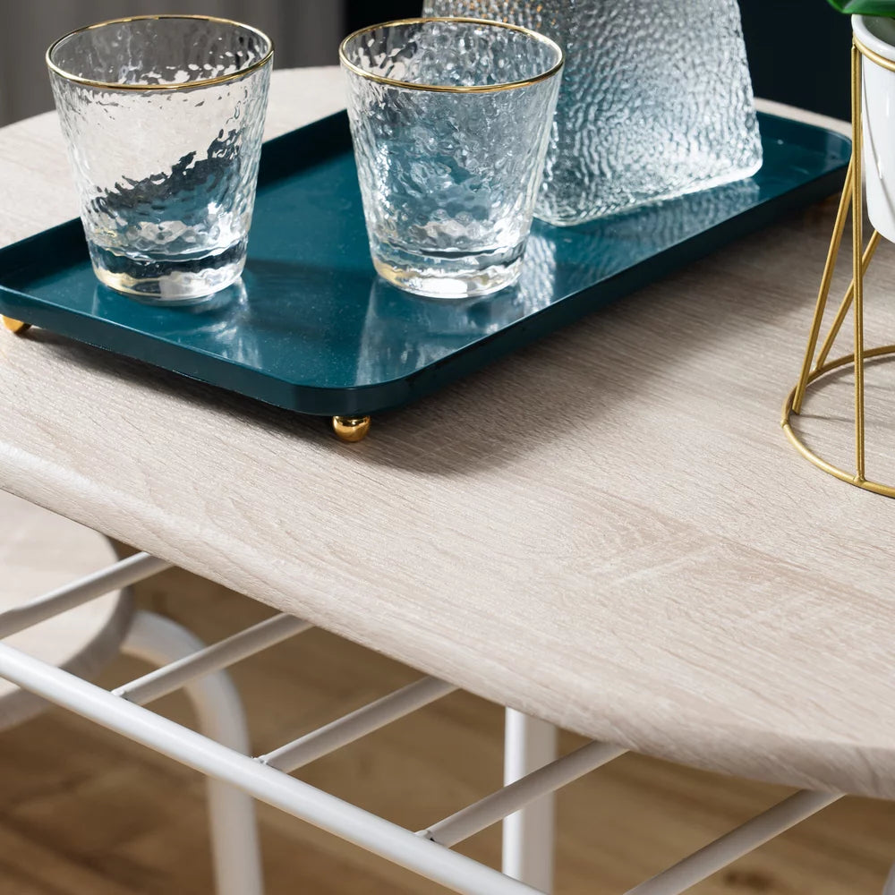 3 Pieces Dining Table Set with Chair for 2 H894635
