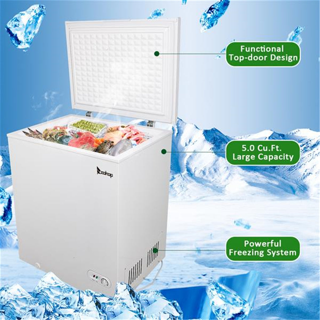 White Single Door Horizontal Freezer, 143L / 5.0 CU.FT B593082