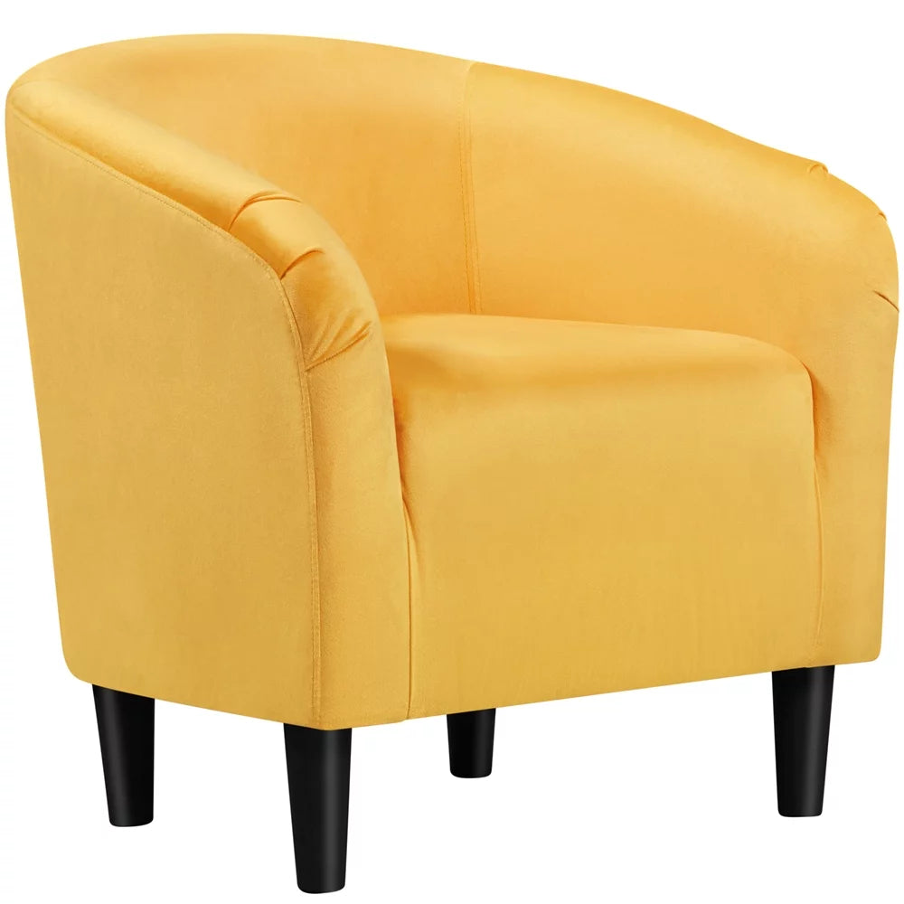 Ivory Polyester Boucle Accent Chair E5810