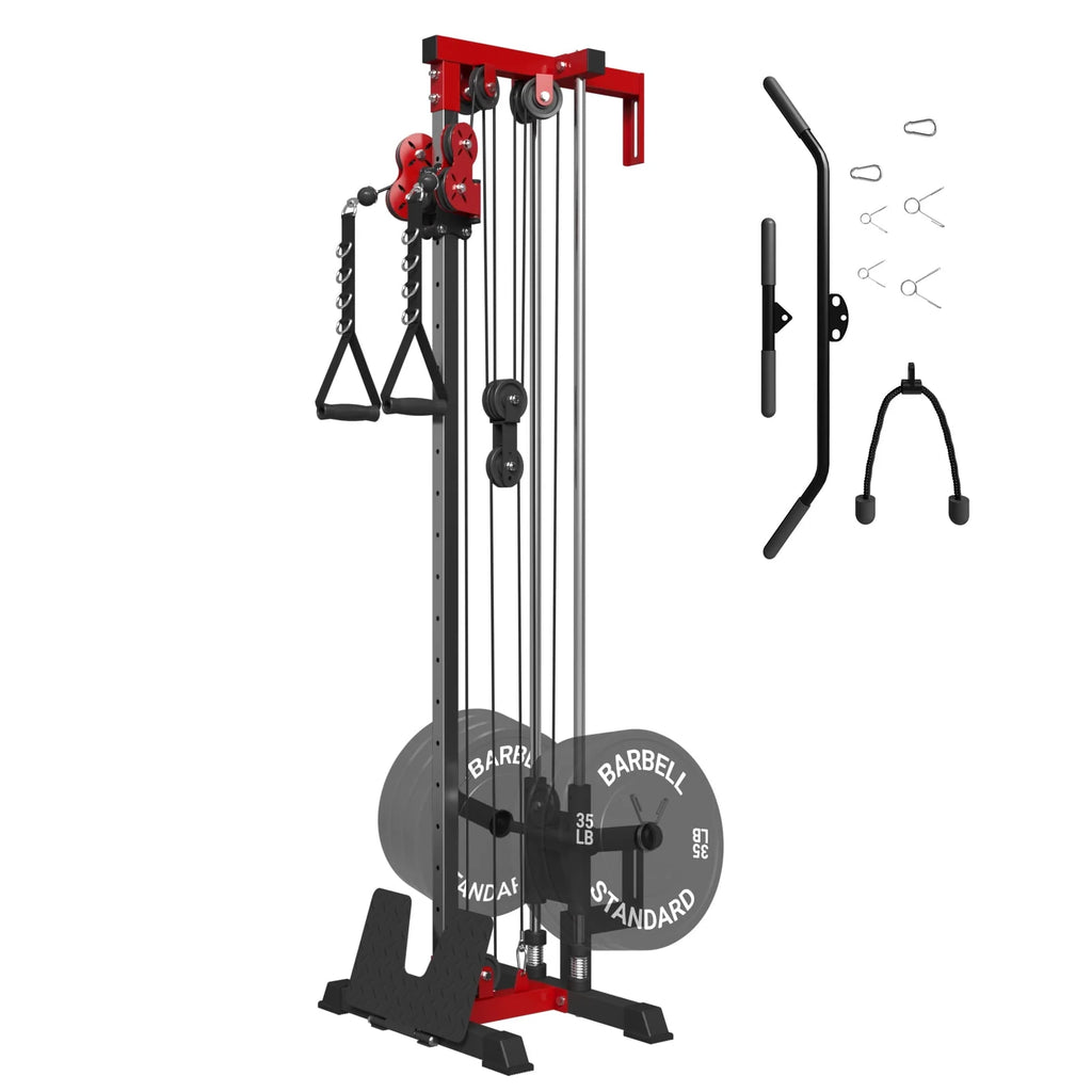 Wall Mount Cable Crossover Machine with 18 Positions Dual Pulley System I26163