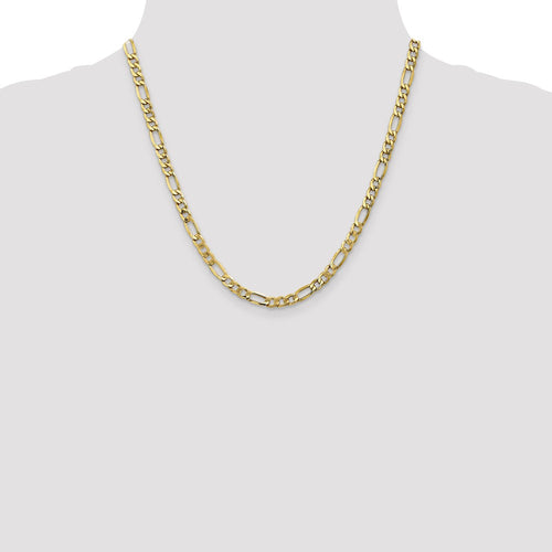 10kt Yellow Gold 20 inch Figaro Chain with Lobster Clasp I149645