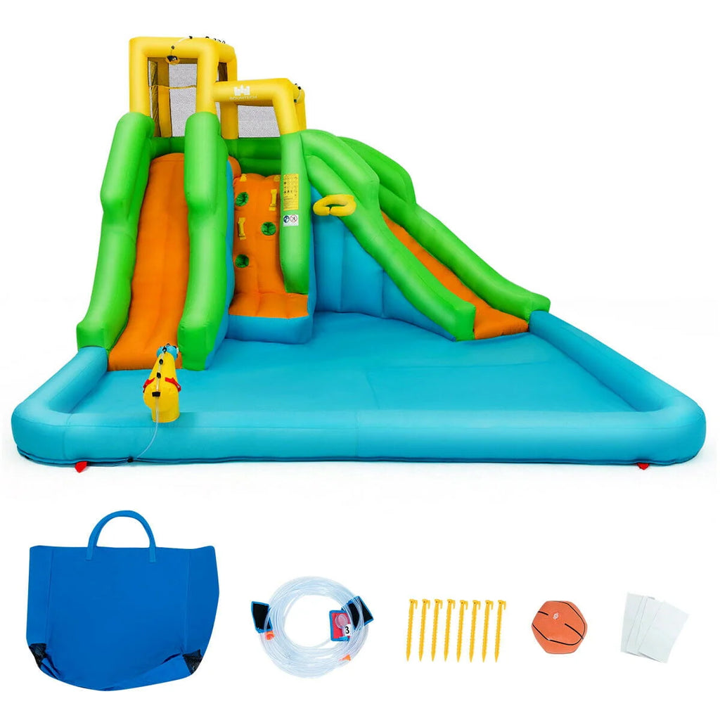 Inflatable Bounce House with 2 Slide and Climbing Wall N91351