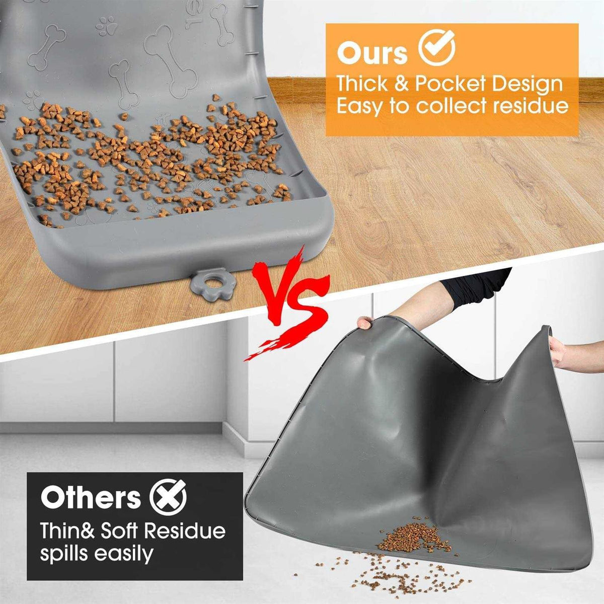 Silicone Dog Food Mat with Pocket H38348