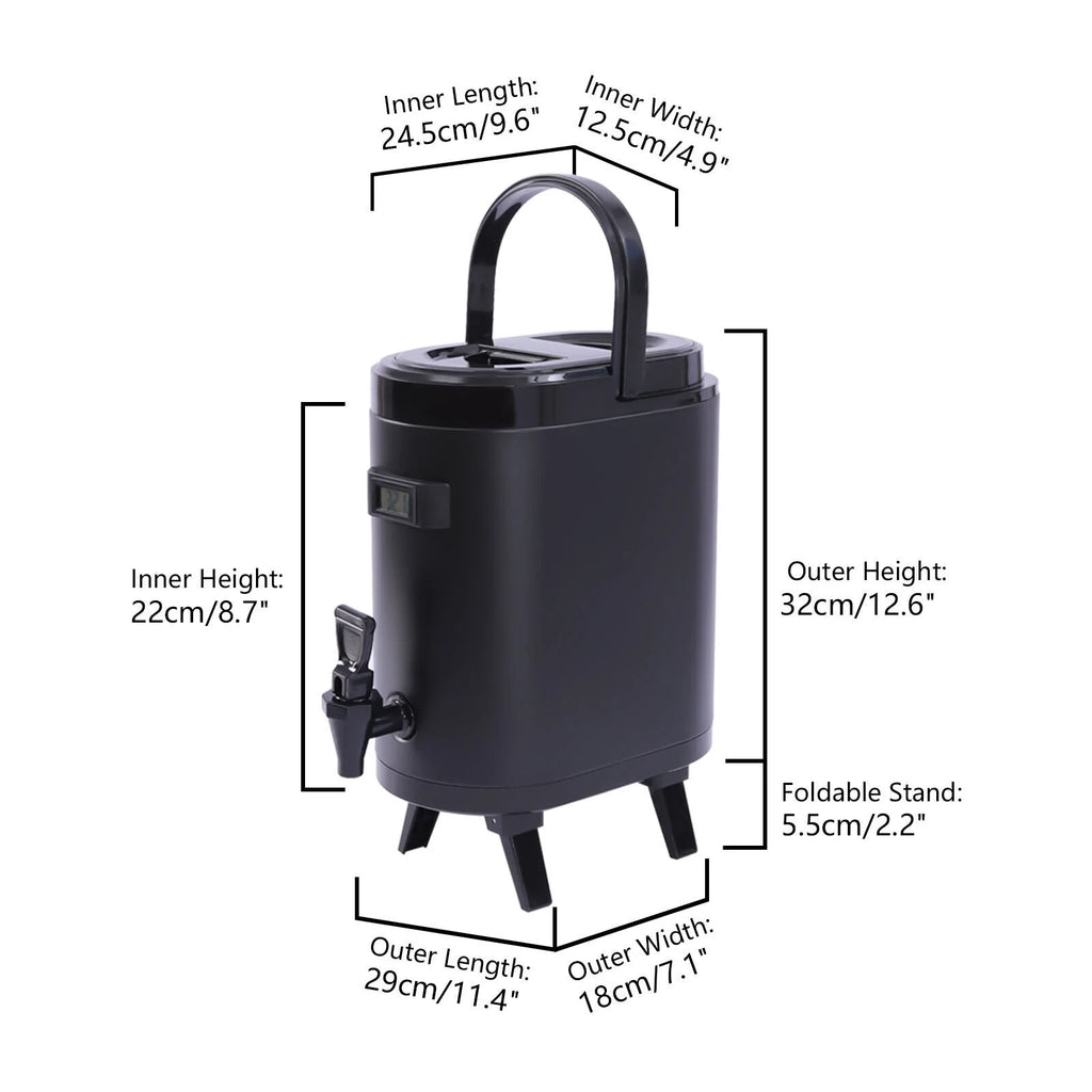 8L Insulated Beverage Dispenser with Temp Show T99877
