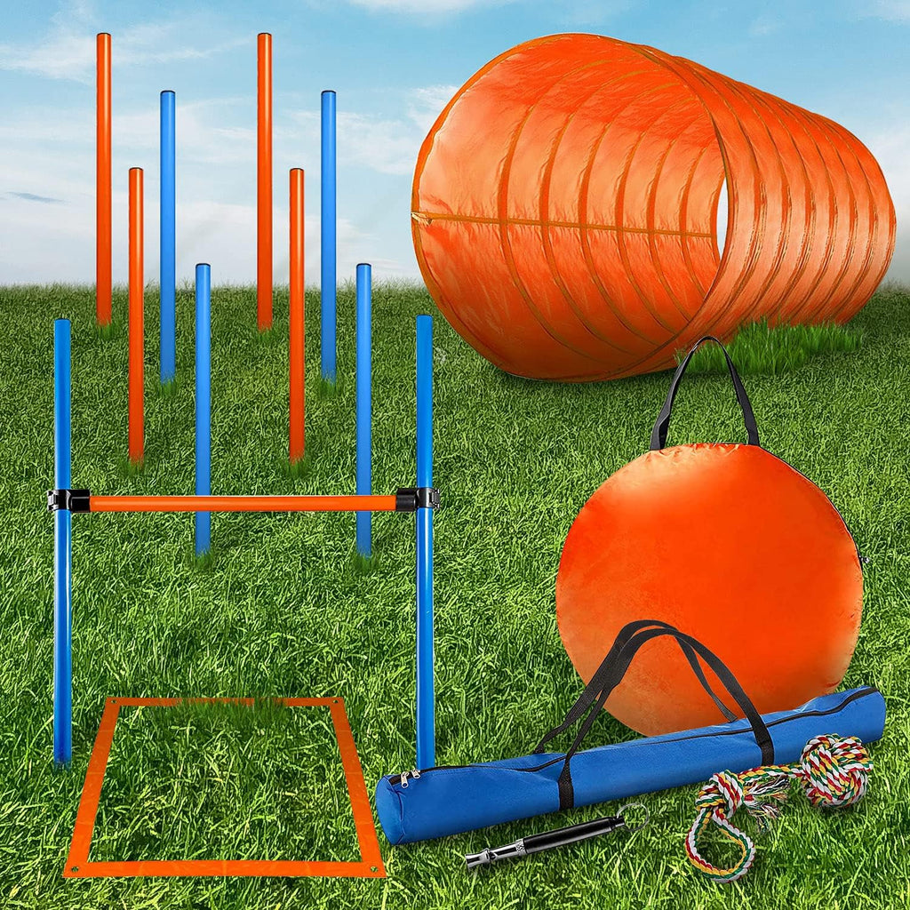 28 Piece Dog Agility Training Equipment with Carrying Case T583