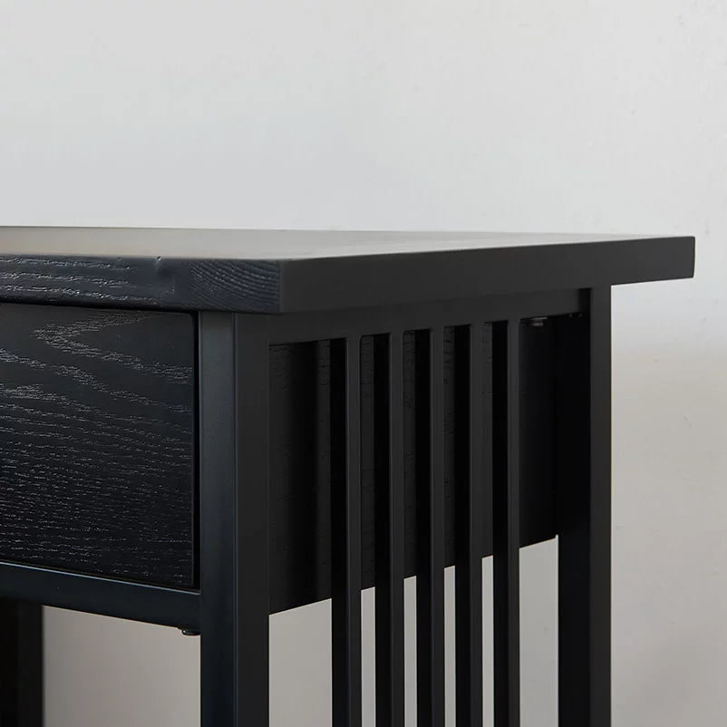 Black One Drawer Nightstand Side Table A255831