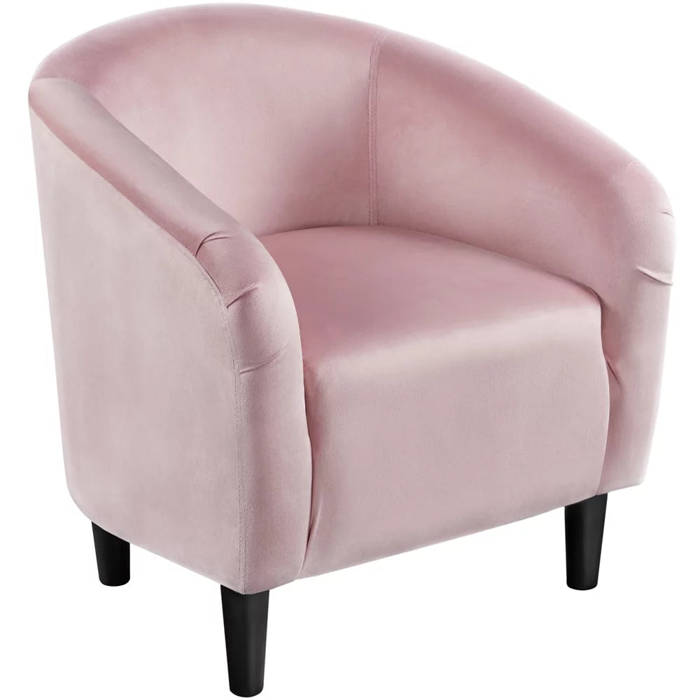 Ivory Polyester Boucle Accent Chair E5810