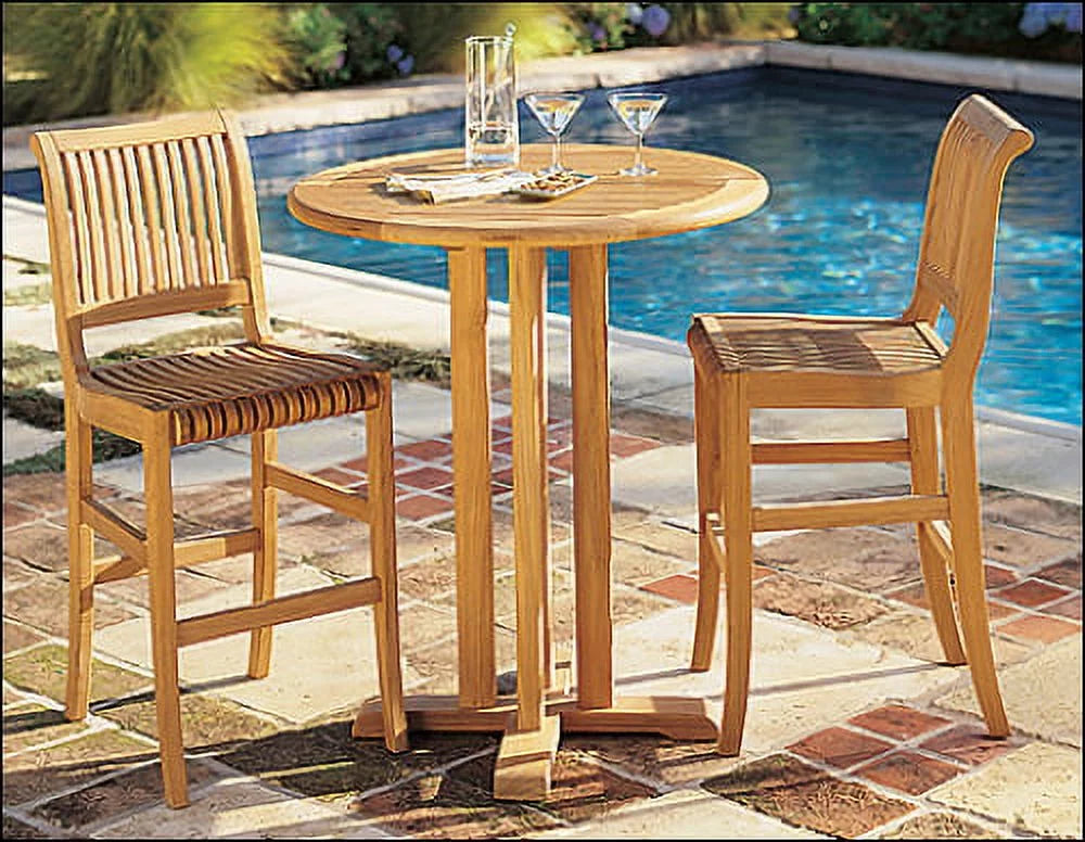 Grade-A Teak Wood 3 Piece Bar Set V310