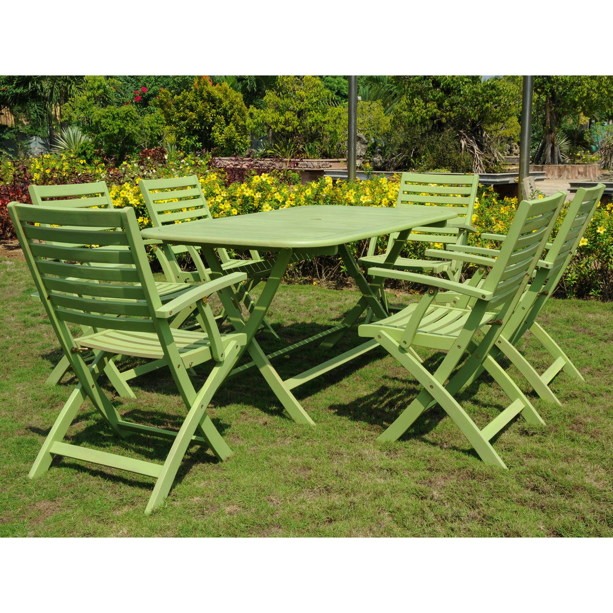 Acacia Wood 7-Piece Patio Set A158660
