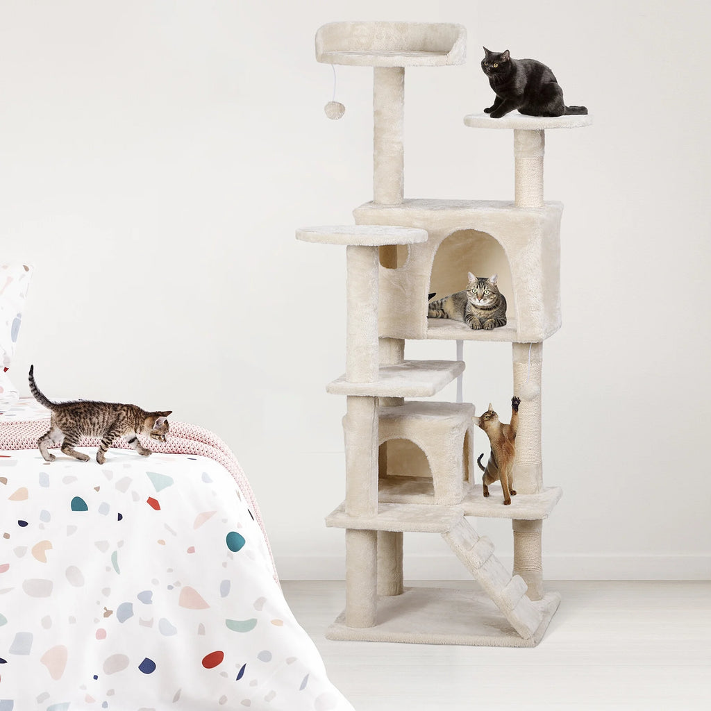 53" Cat Tree Tower with Scratching Board O304
