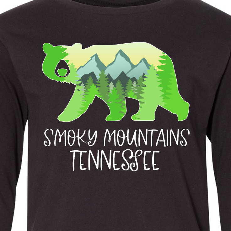 Smoky Mountains Tennessee Long Sleeve Youth T-Shirt I9996