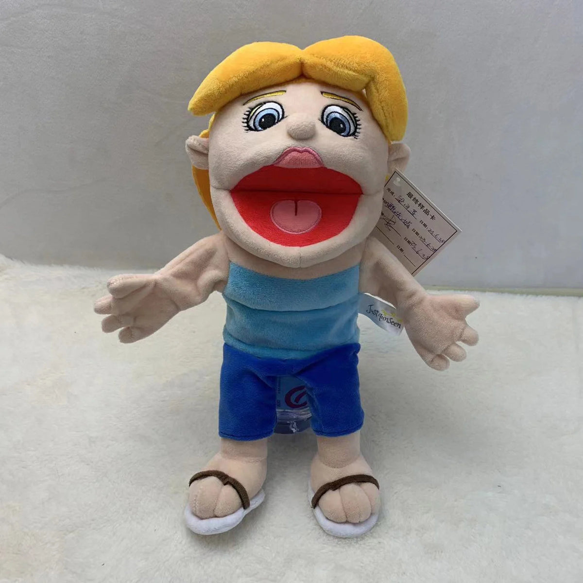 Large Jeffy Puppet Soft Plush Toy Hand Puppet Q48593