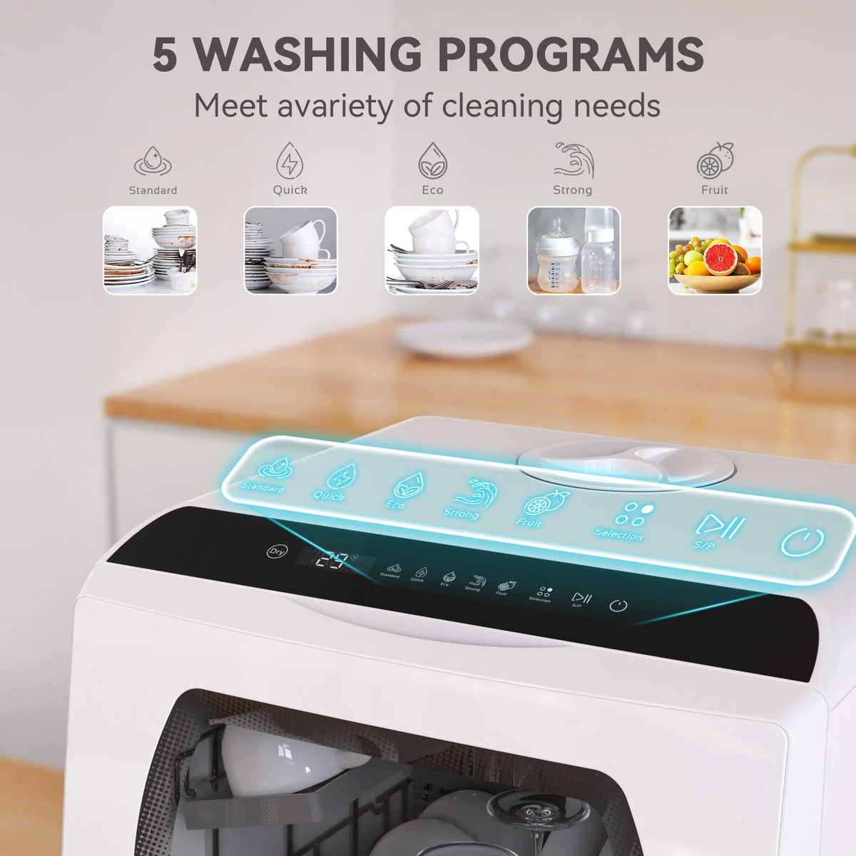 Portable Countertop Dishwasher with 5L Built-in Water Tank R74300