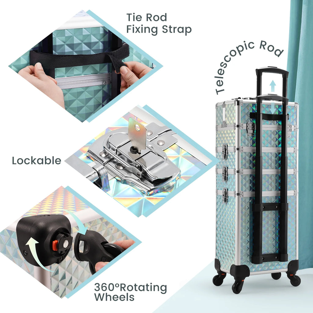 Large Rolling Makeup Train Case K804774